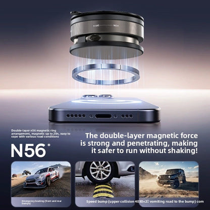 2025 New Vacuum Suction Magnetic Car Phone Holder Navigation & Desktop Mount