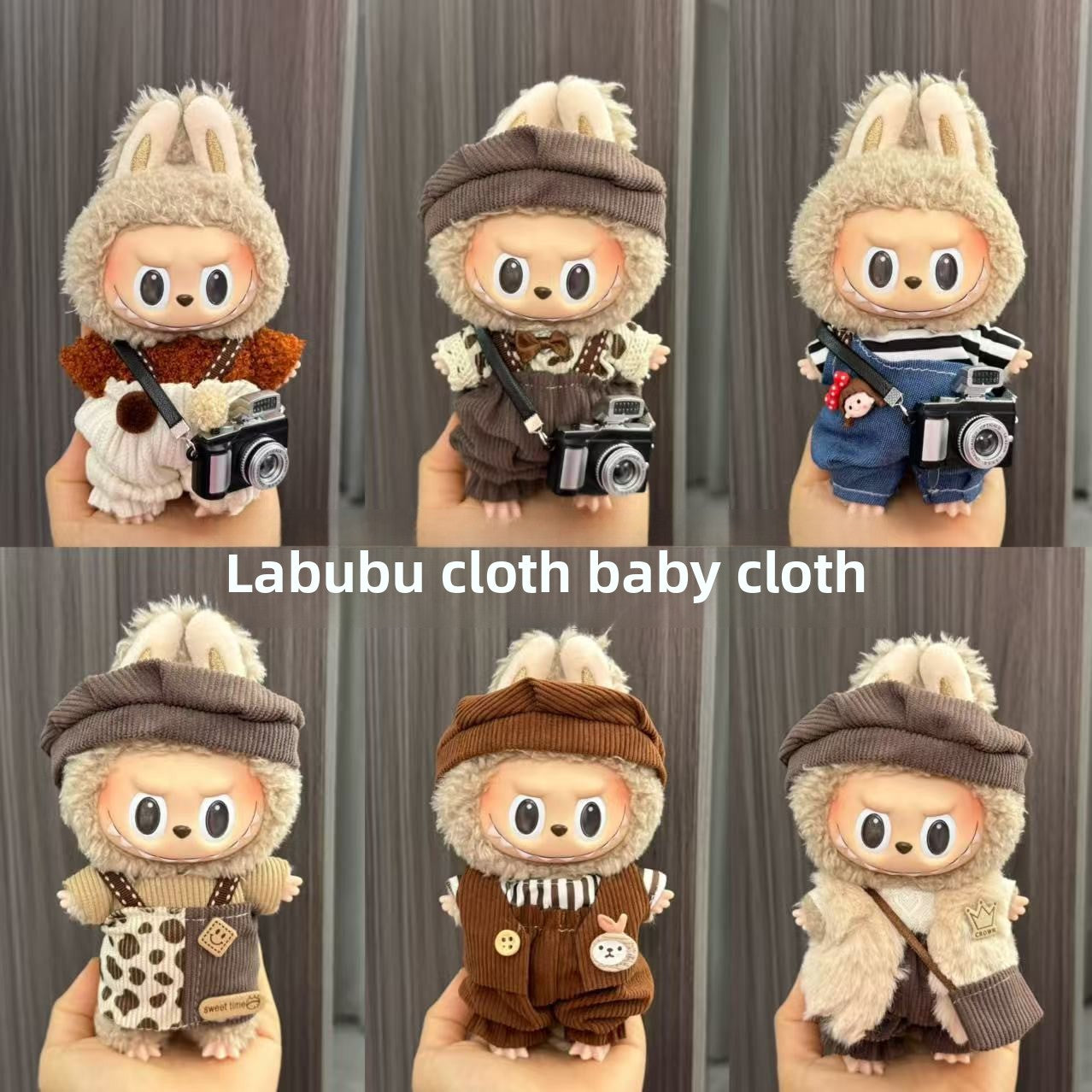 Labubu Doll Clothes Set for 17cm Plush Toys