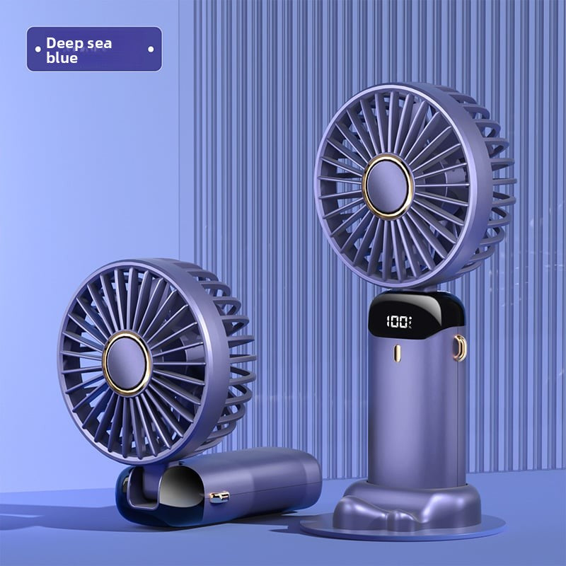 USB Portable Handheld Fan ? Foldable Mini Neck Fan with Digital Display & Aroma Function