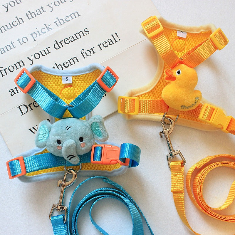 Pet leash outdoor chest harness