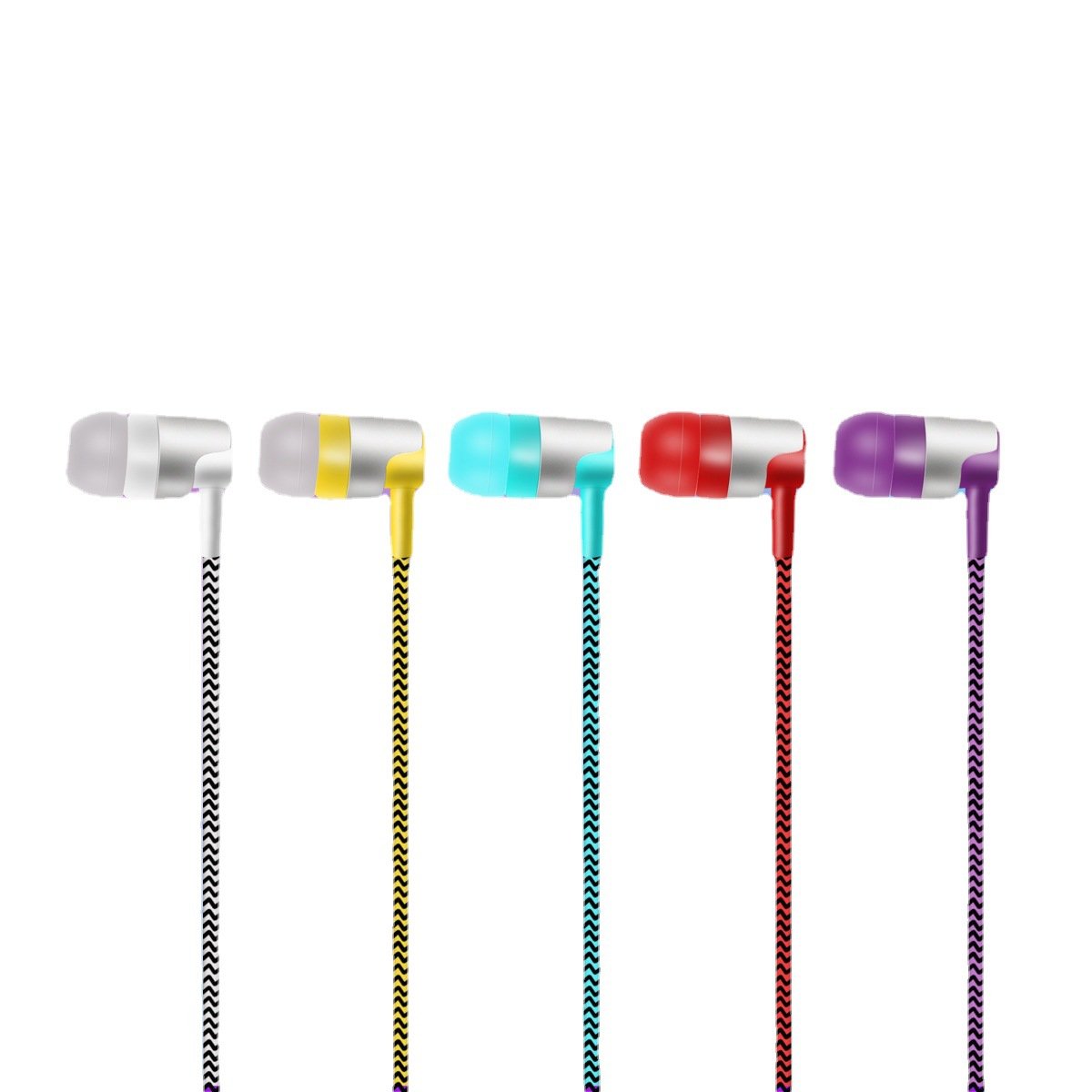 Durable braided wiring karaoke with microphone earphones in-ear for oppovivo Xiaomi Huawei mobile phone subwoofer