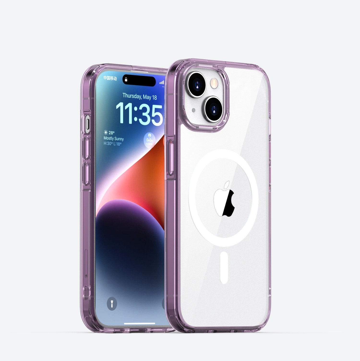 Magnetic Transparent Shockproof TPU Phone Case for iPhone 12 -16 Pro Max