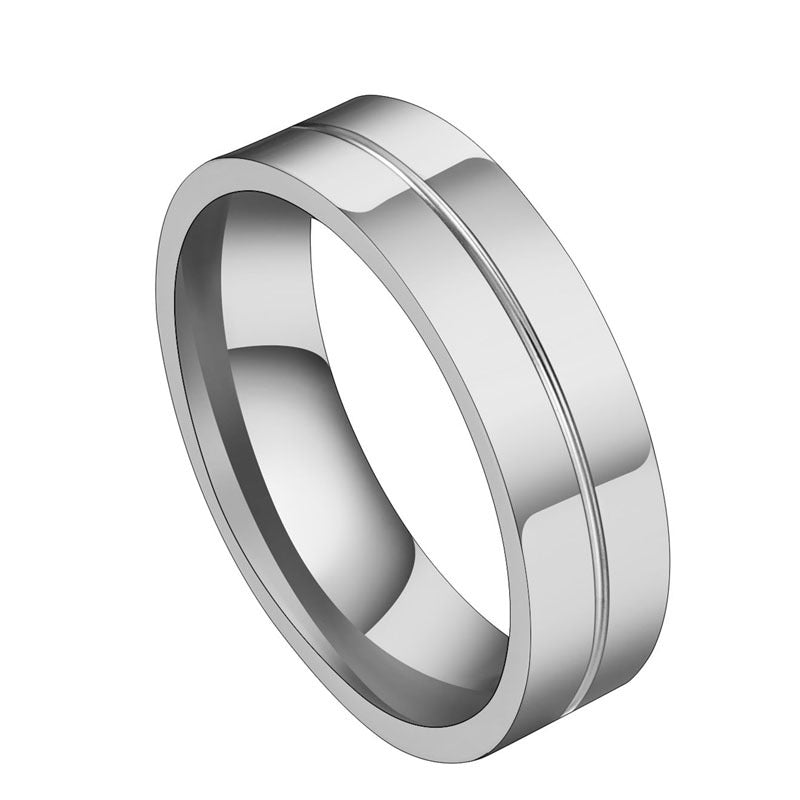 Zirconia diamond set stainless steel ring