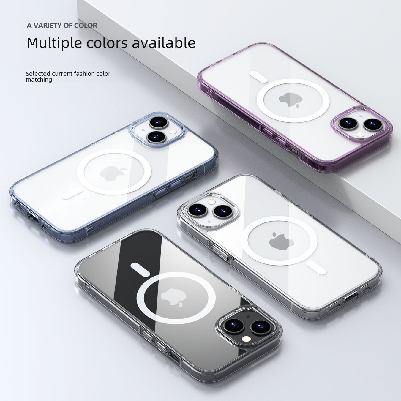 Magnetic Transparent Shockproof TPU Phone Case for iPhone 12 -16 Pro Max