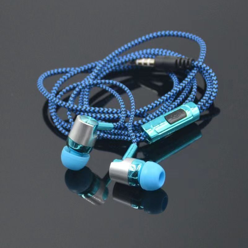 Durable braided wiring karaoke with microphone earphones in-ear for oppovivo Xiaomi Huawei mobile phone subwoofer