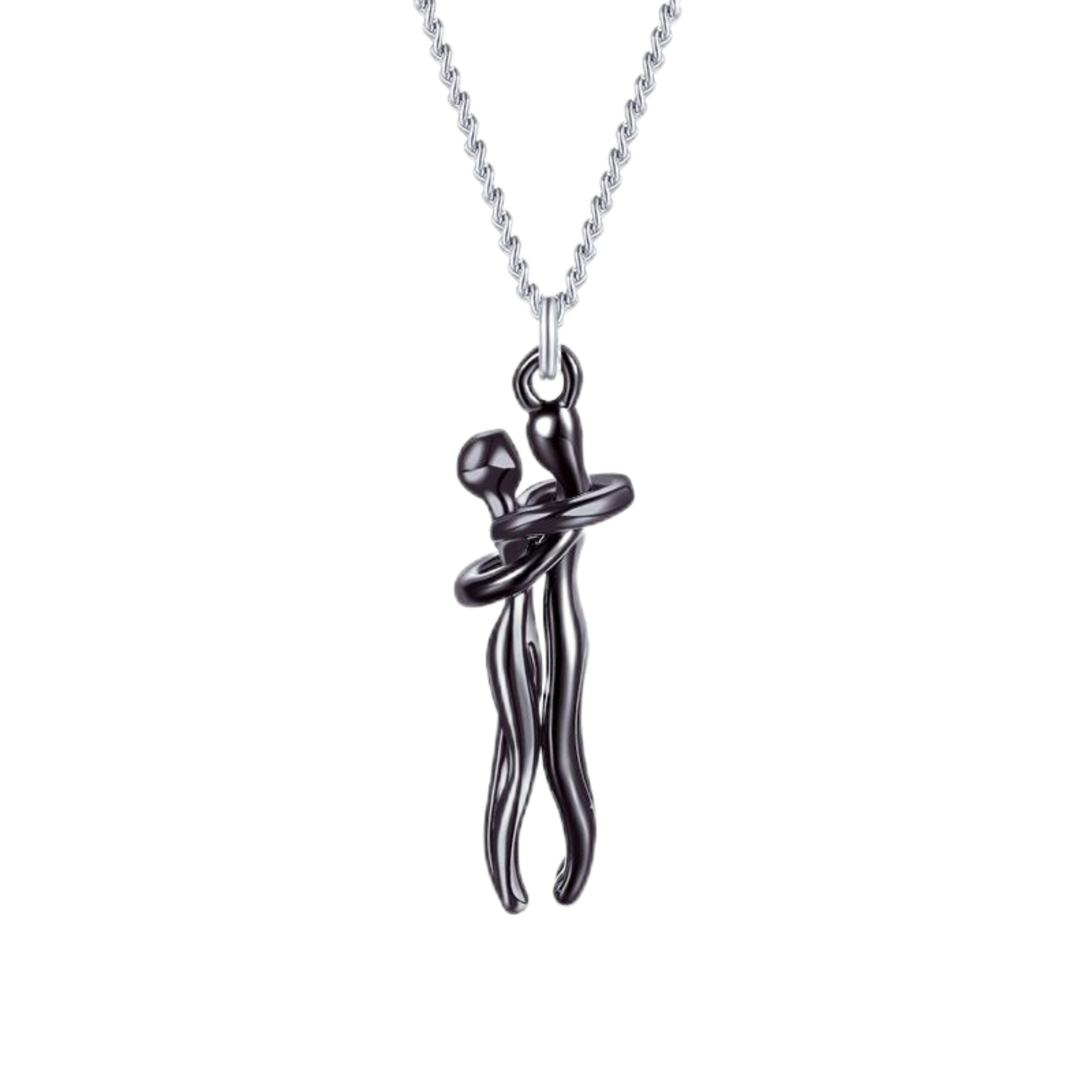 Love Hug Necklace for Couples 18K Gold Unisex Jewelry Simple Clavicle Chain For Valentine's Day Gift