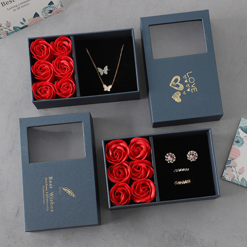 Valentine's Day Six Roses Jewelry Box