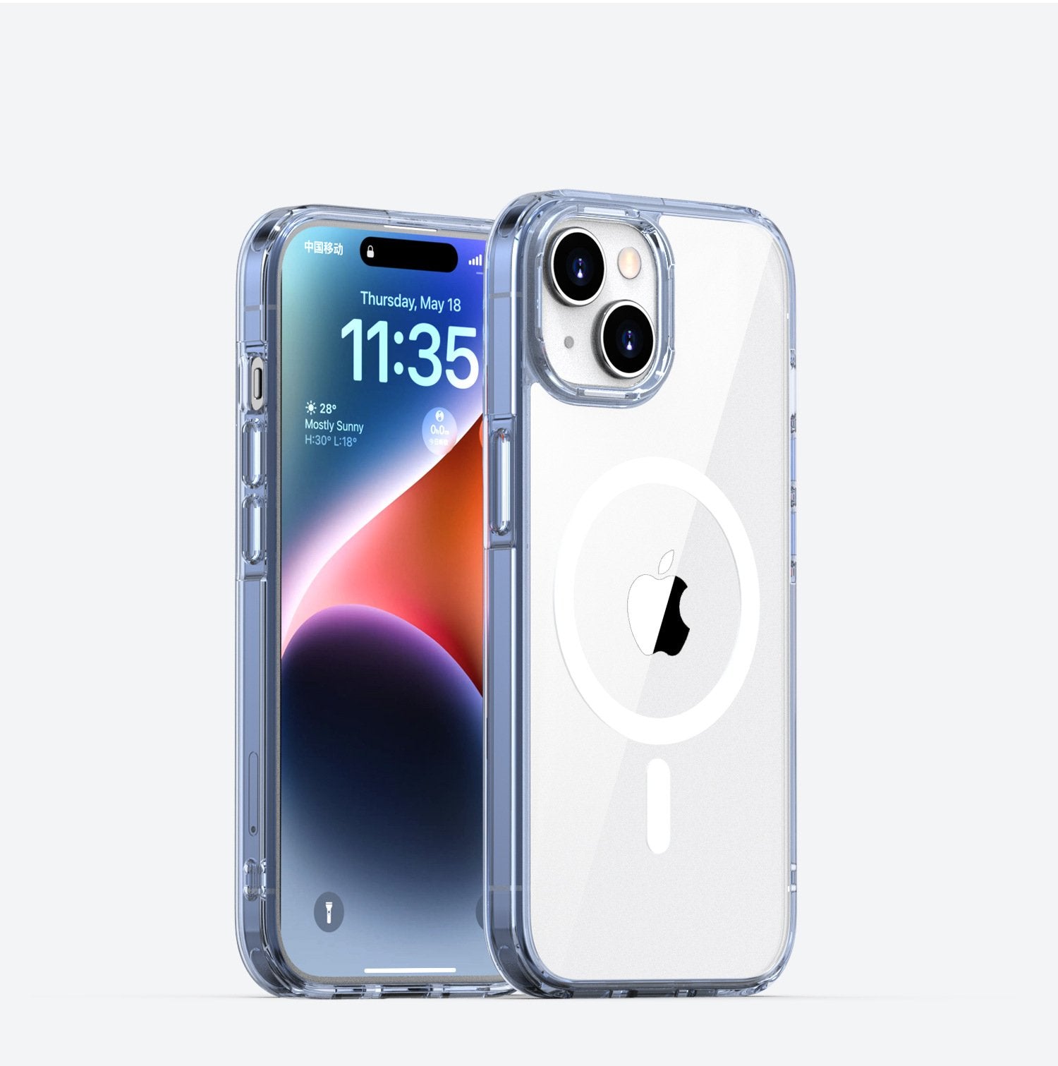 Magnetic Transparent Shockproof TPU Phone Case for iPhone 12 -16 Pro Max