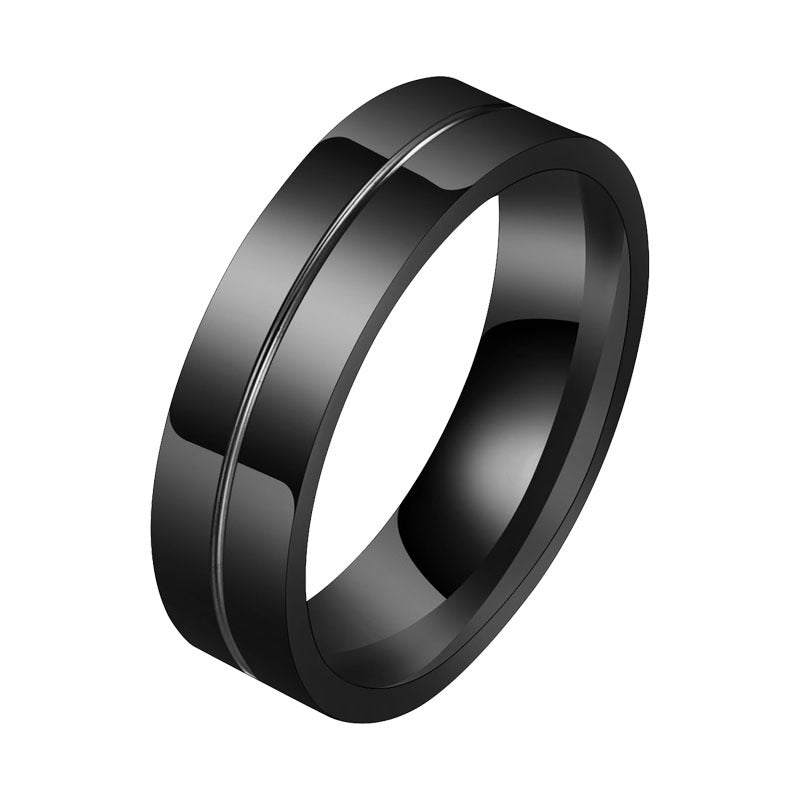 Zirconia diamond set stainless steel ring
