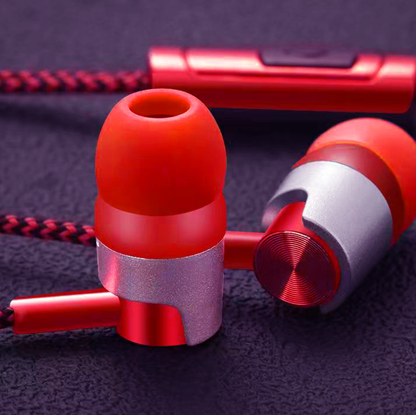 Durable braided wiring karaoke with microphone earphones in-ear for oppovivo Xiaomi Huawei mobile phone subwoofer