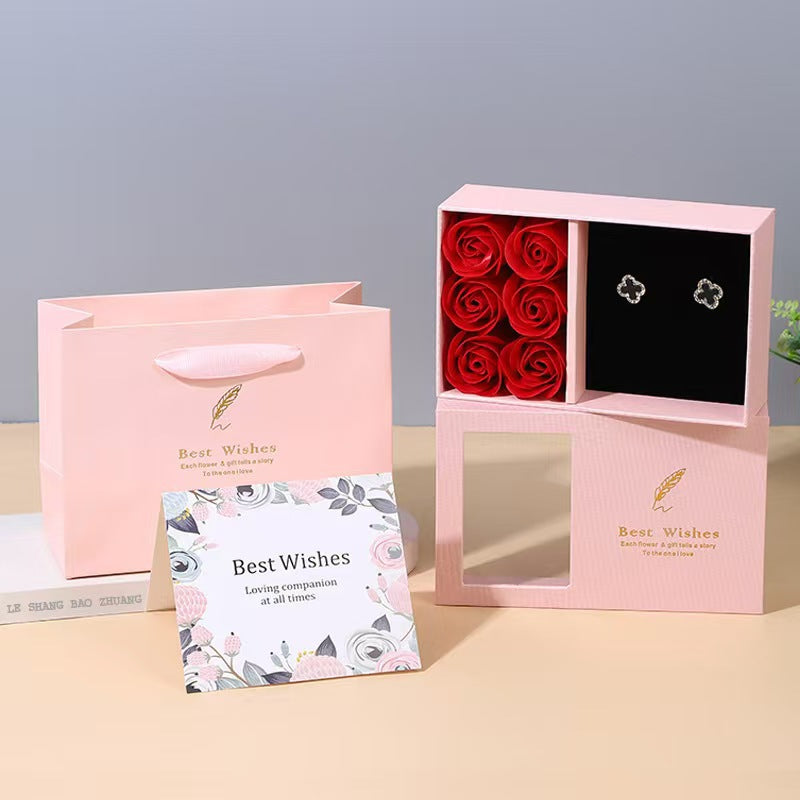 Valentine's Day Six Roses Jewelry Box
