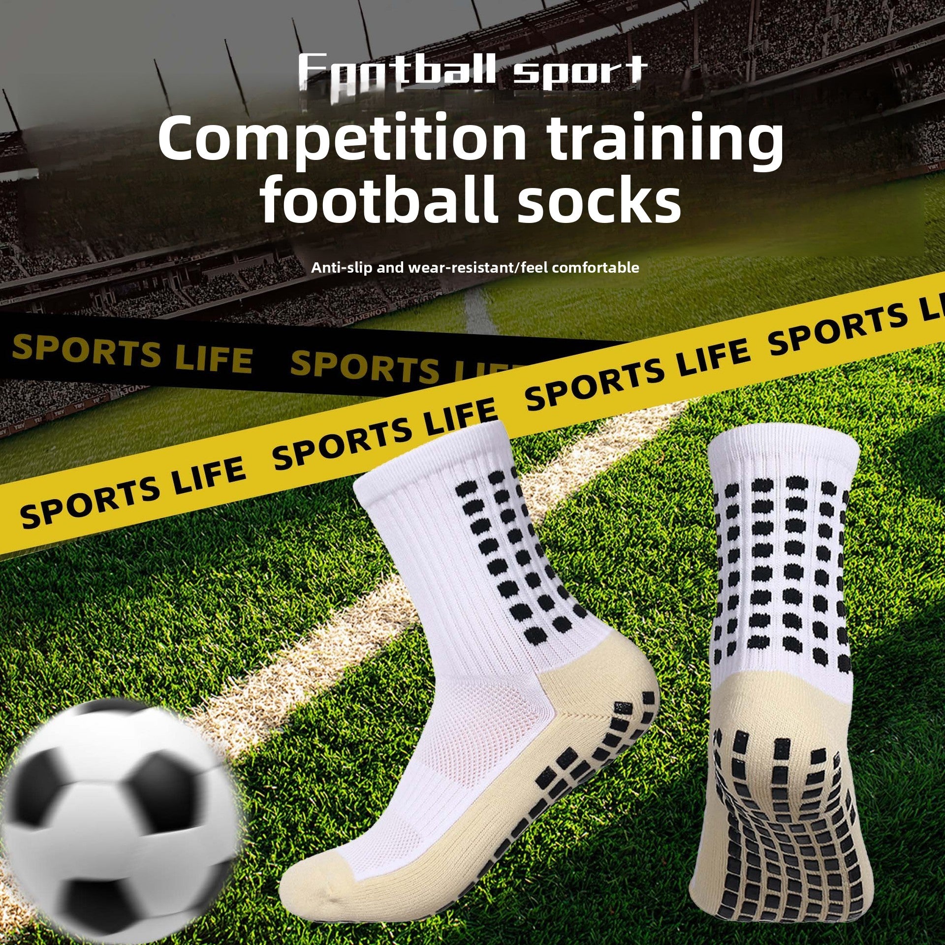 Professional Anti-Slip Football Socks