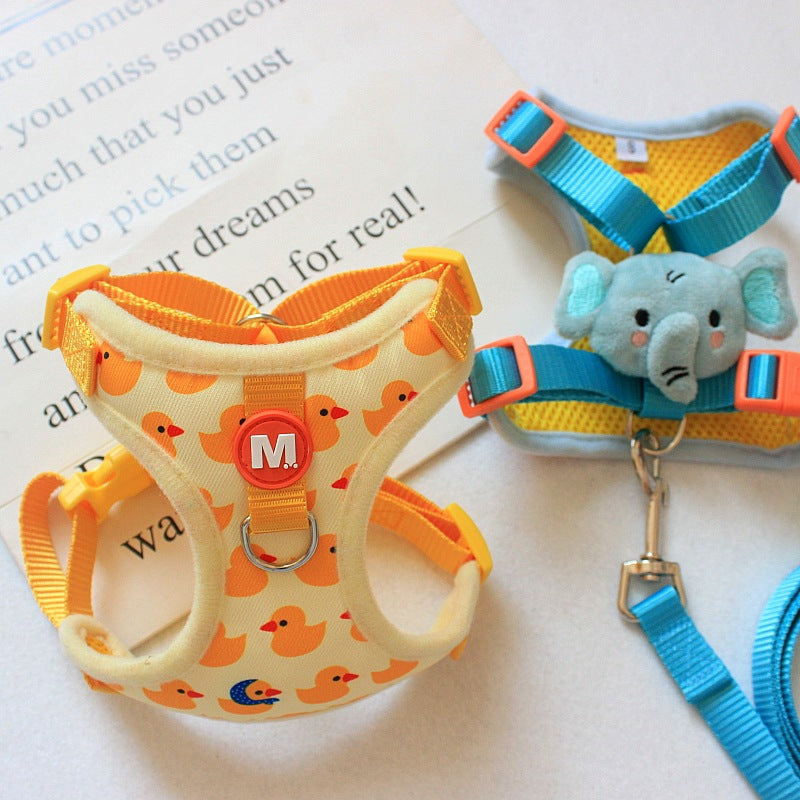 Pet leash outdoor chest harness