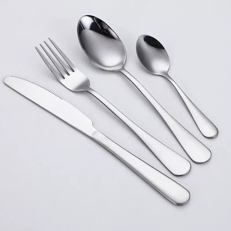 Titanium-Plated Stainless Steel Tableware 4-Piece Set