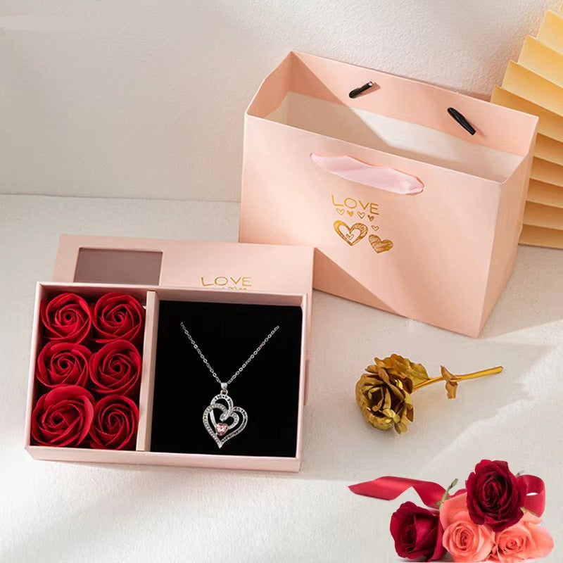 Valentine's Day Six Roses Jewelry Box
