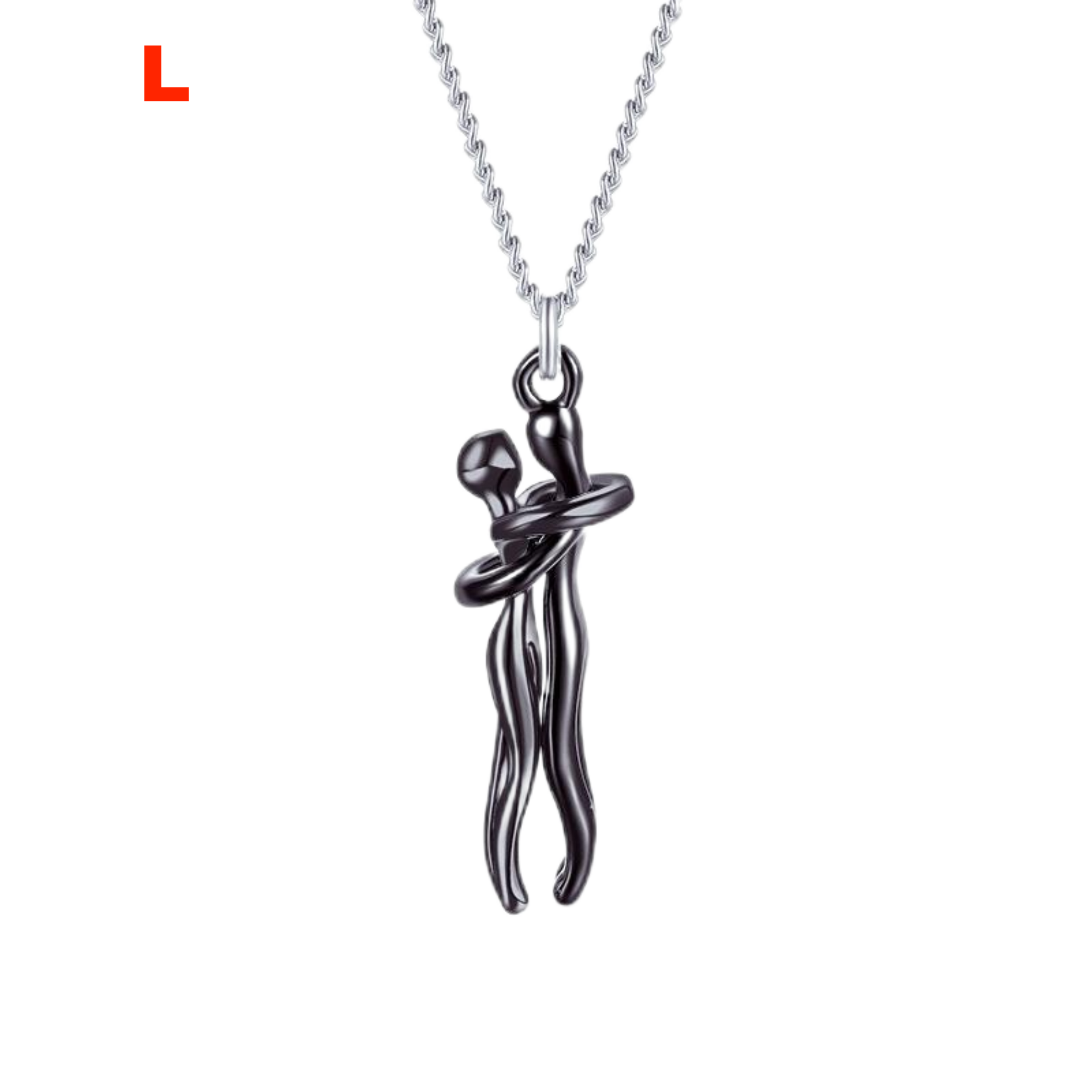 Love Hug Necklace for Couples 18K Gold Unisex Jewelry Simple Clavicle Chain For Valentine's Day Gift