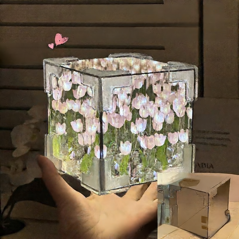Rubik's Cube Tulip Sea Night Light