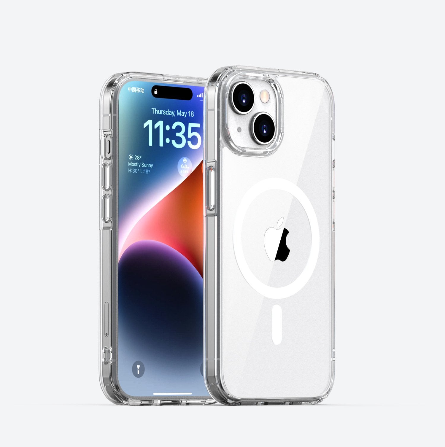 Magnetic Transparent Shockproof TPU Phone Case for iPhone 12 -16 Pro Max