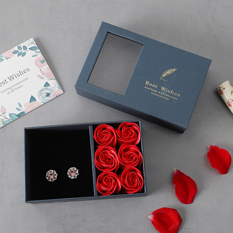 Valentine's Day Six Roses Jewelry Box